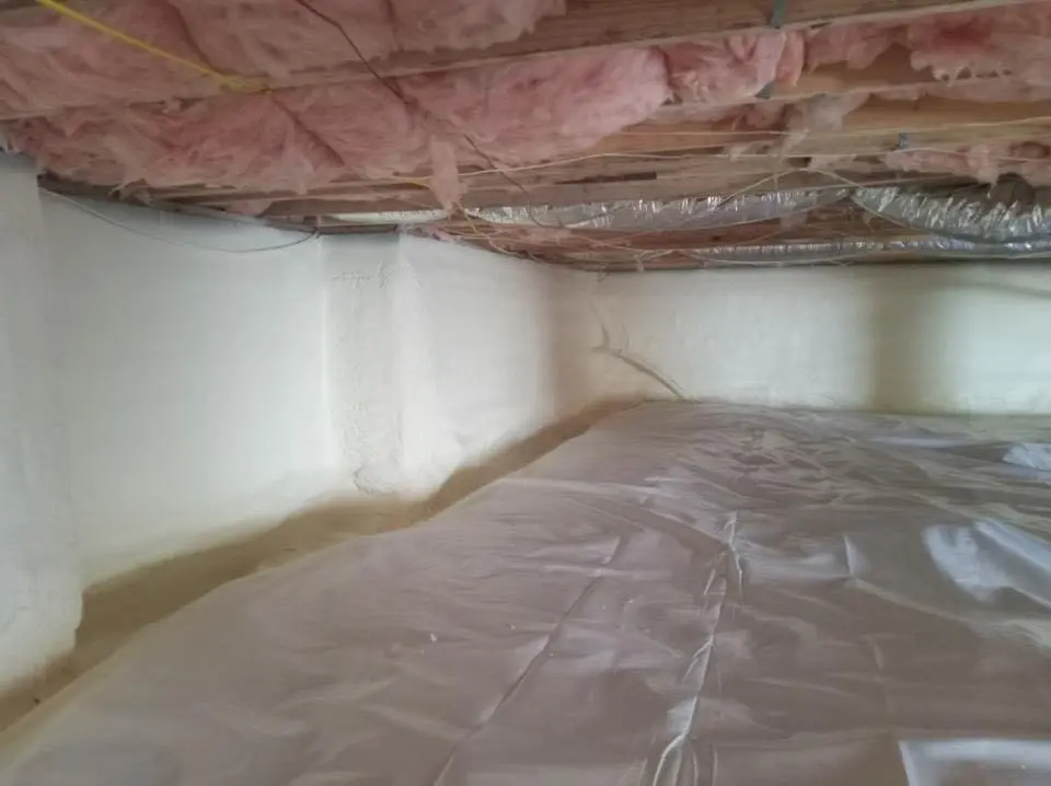 Crawl space encapsulation with closed-cell spray foam for Spray Foam Roofing Repair in Augusta